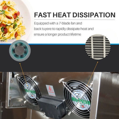 nuFLAME 4-Zone Commercial Flat Induction Cooktop - 3.5kW