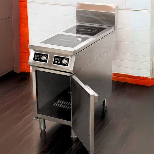 nuFLAME 4-Zone Commercial Flat Induction Cooktop - 3.5kW